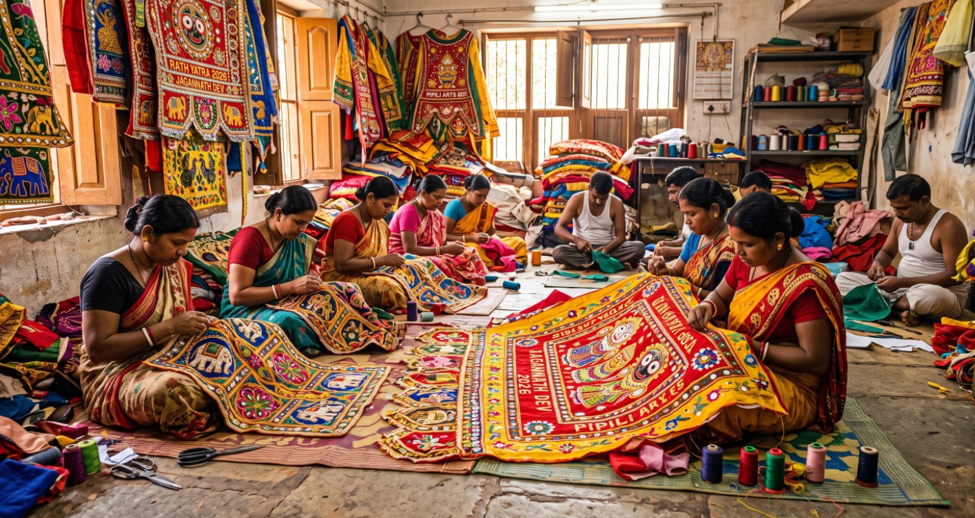 Pipili Artisans Race Against Time to Craft Sacred &lsquo;Chanduas&rsquo; for Rath Yatra 2026